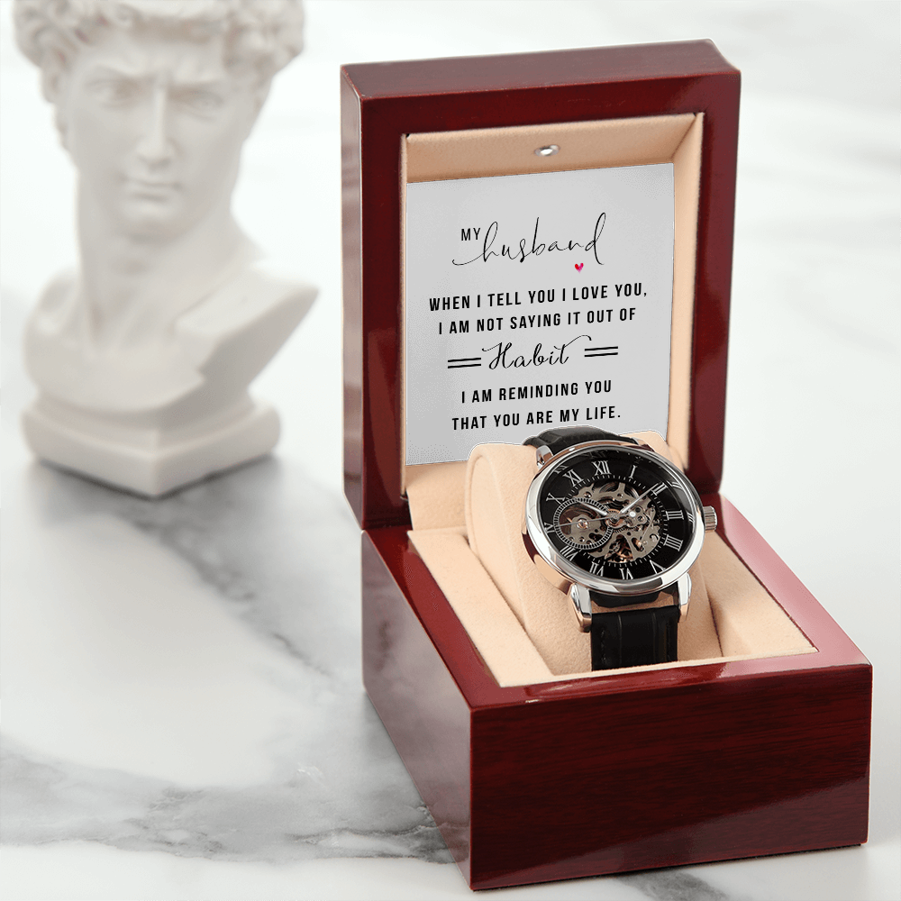 To Him - "You Are My Life" Openwork Watch