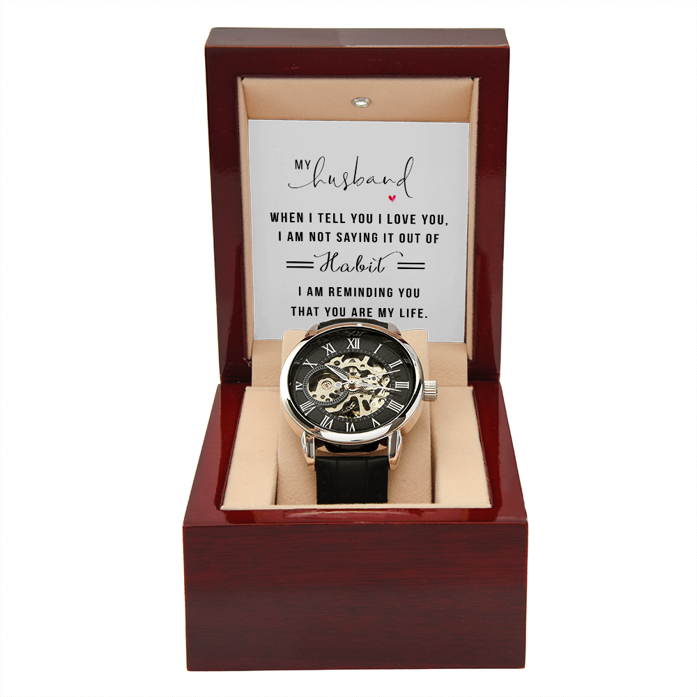 To Him - "You Are My Life" Openwork Watch
