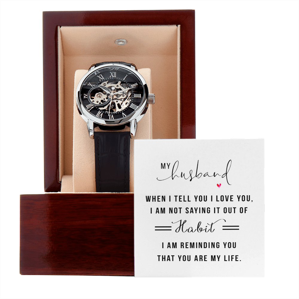 To Him - "You Are My Life" Openwork Watch