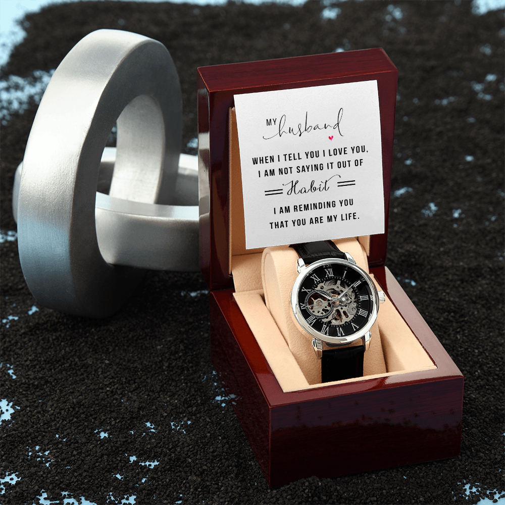 To Him - "You Are My Life" Openwork Watch