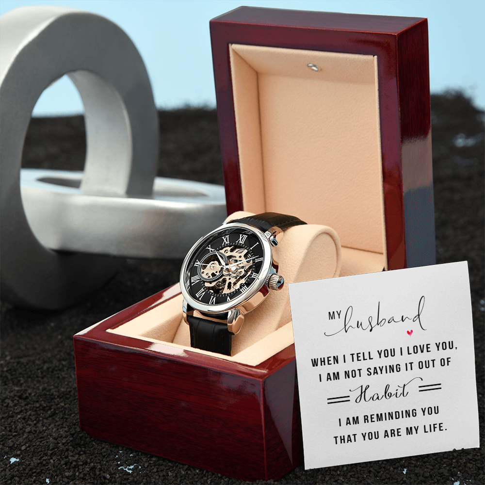 To Him - "You Are My Life" Openwork Watch