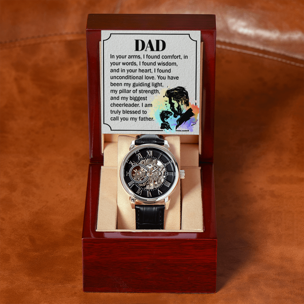 To Dad - "My Guiding Light" Openwork Watch