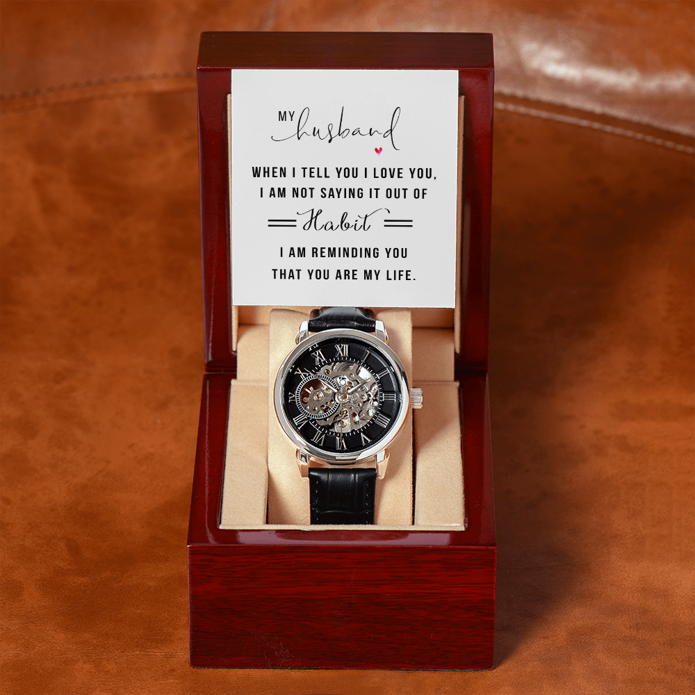 To Him - "You Are My Life" Openwork Watch