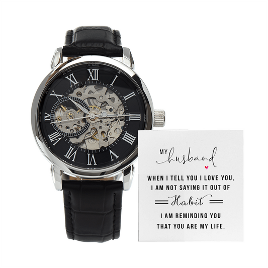 To Him - "You Are My Life" Openwork Watch