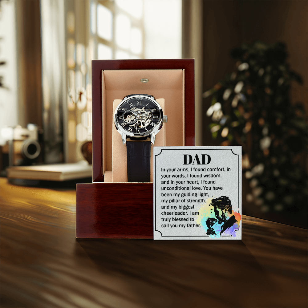 To Dad - "My Guiding Light" Openwork Watch