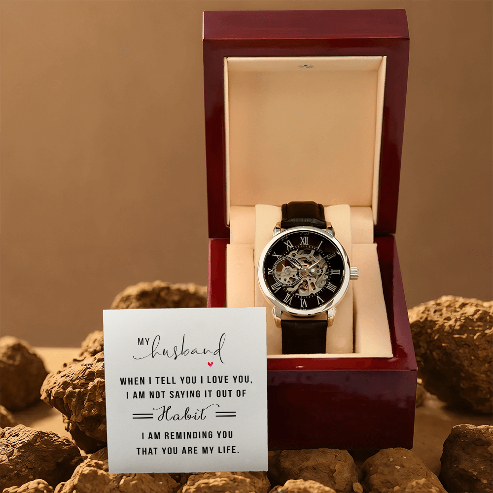 To Him - "You Are My Life" Openwork Watch