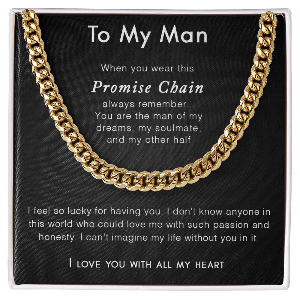 To Him - "So Lucky For Having You" Link Chain