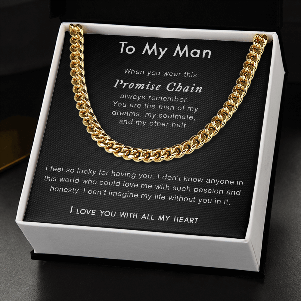 To Him - "So Lucky For Having You" Link Chain