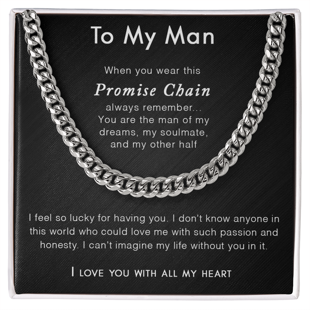 To Him - "So Lucky For Having You" Link Chain