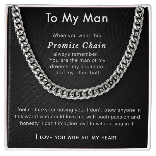 To Him - "So Lucky For Having You" Link Chain