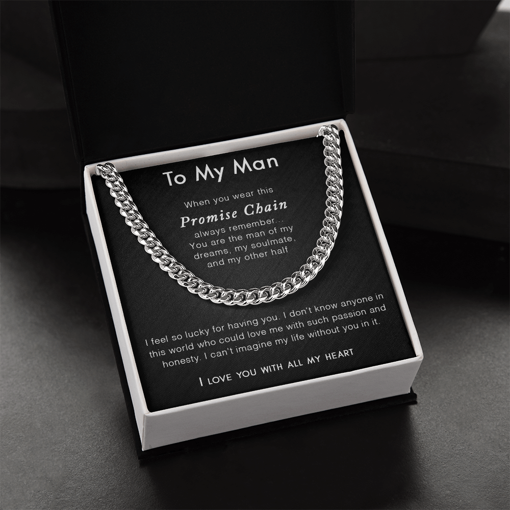 To Him - "So Lucky For Having You" Link Chain