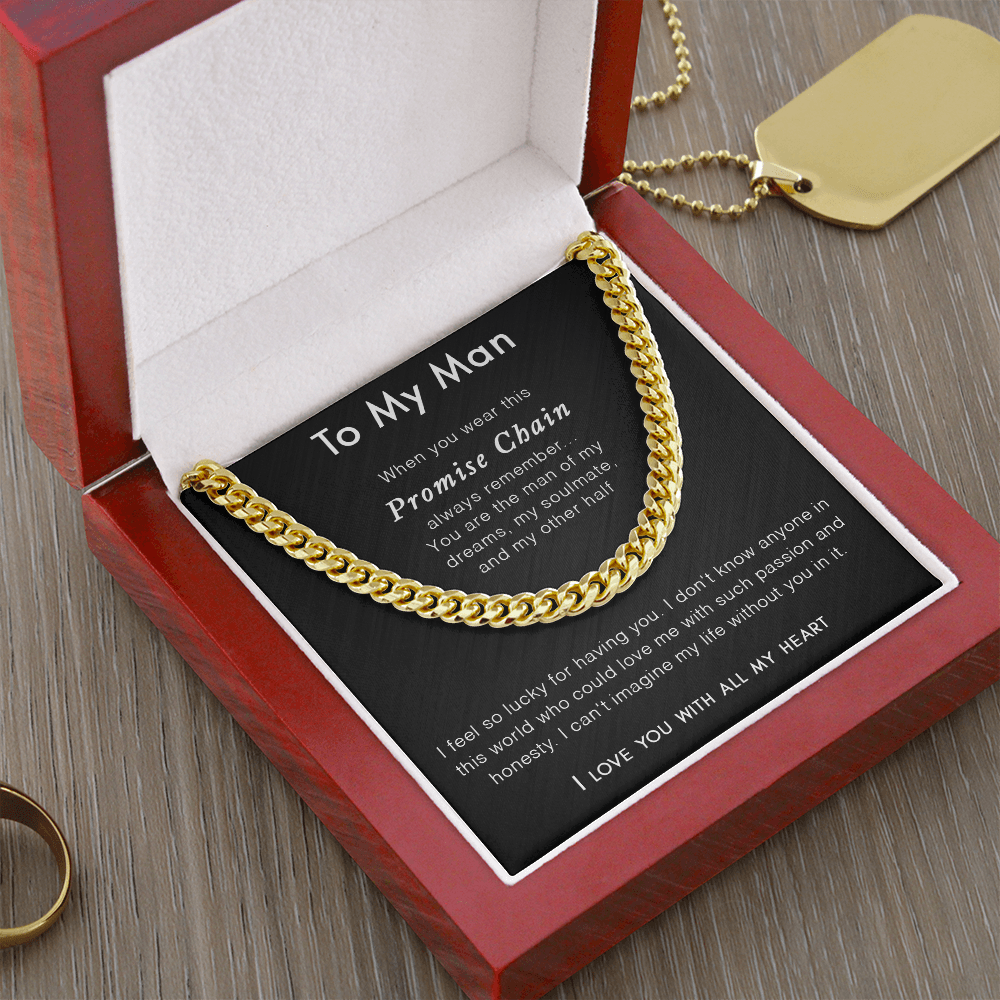 To Him - "So Lucky For Having You" Link Chain