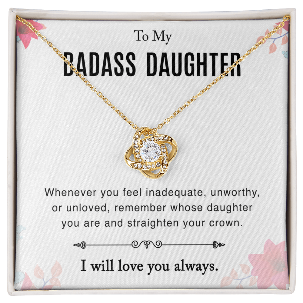 To Daughter - "Straighten Your Crown" Necklace