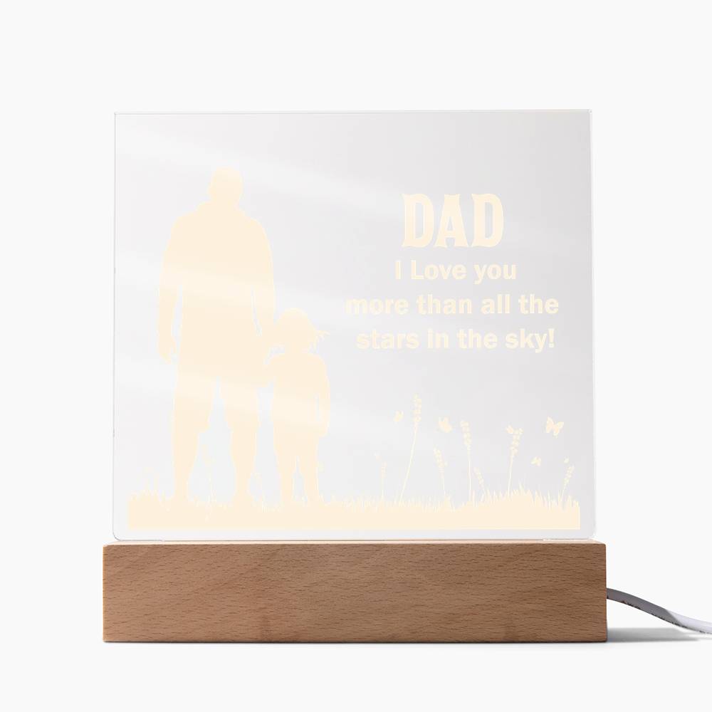 To Dad - "Stars In The Sky" Acrylic Plaque