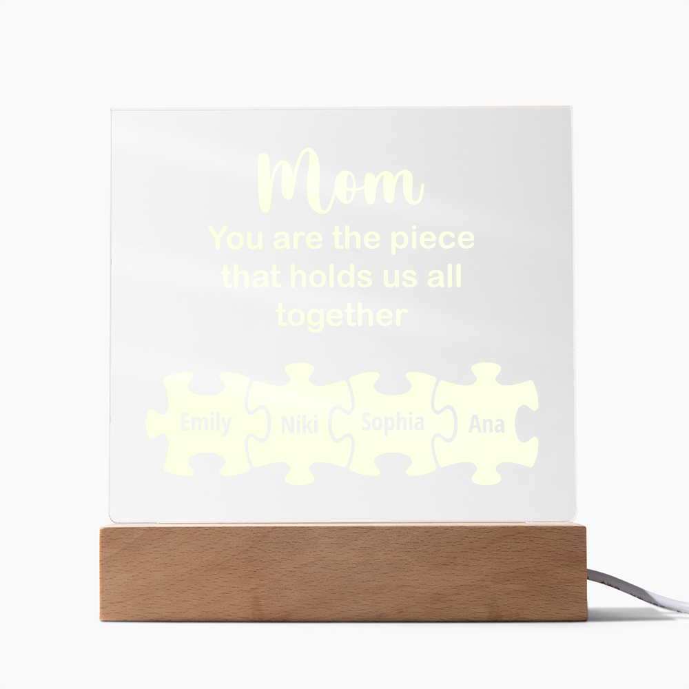 Customized To Mom - "Hold Us Together" Acrylic Plaque
