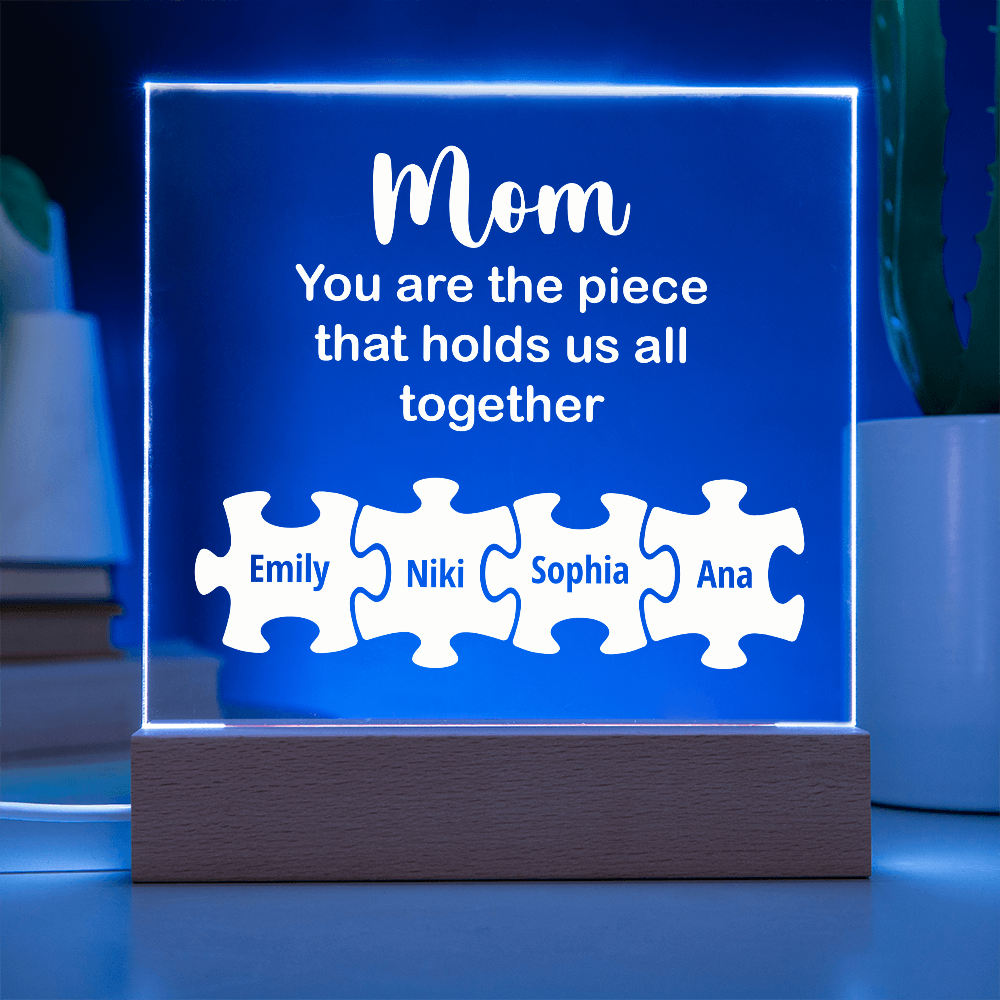 Customized To Mom - "Hold Us Together" Acrylic Plaque