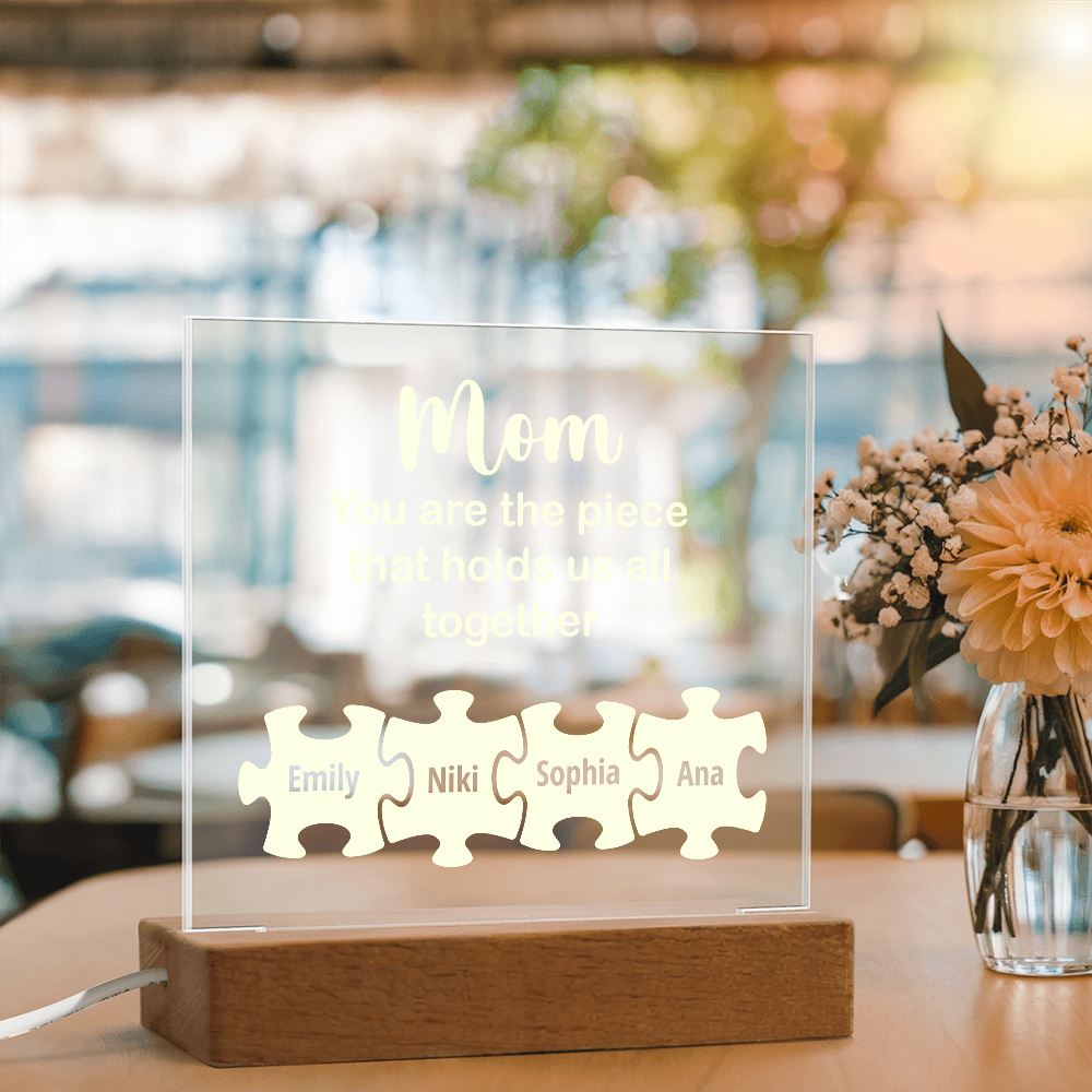 Customized To Mom - "Hold Us Together" Acrylic Plaque