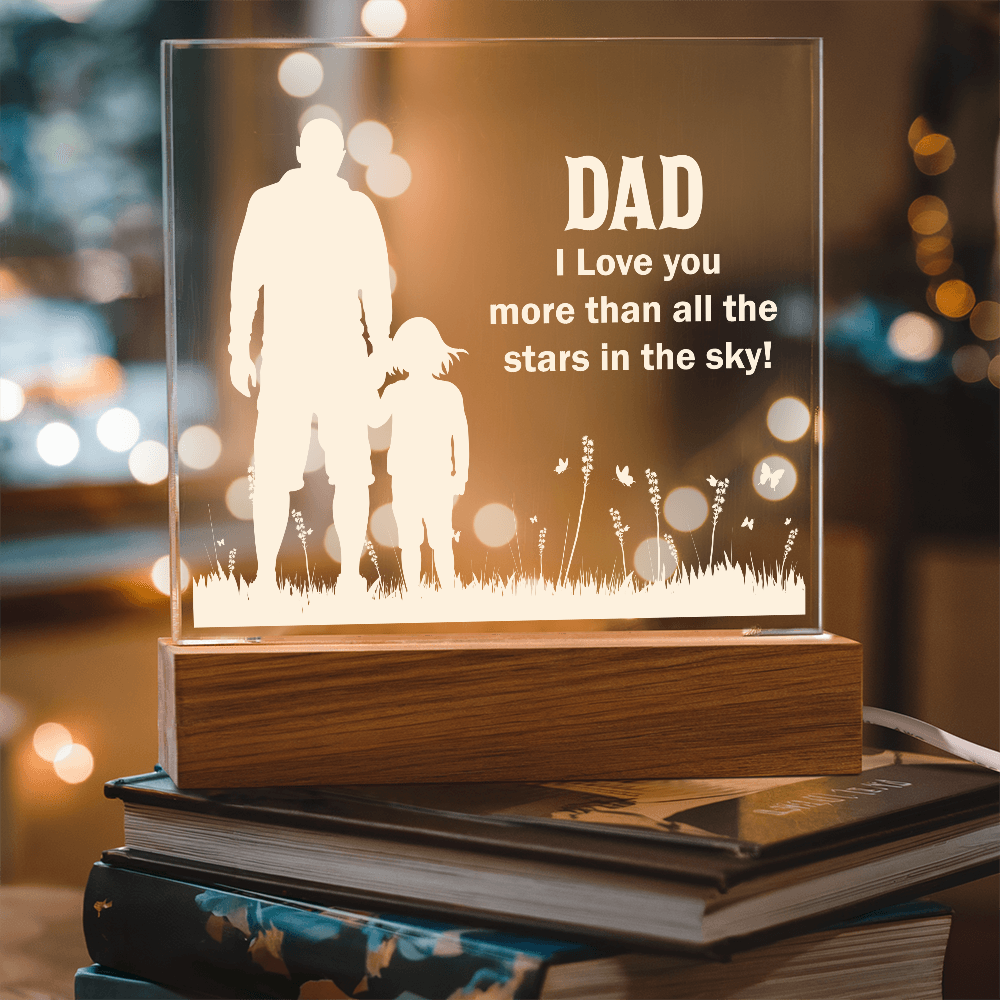 To Dad - "Stars In The Sky" Acrylic Plaque
