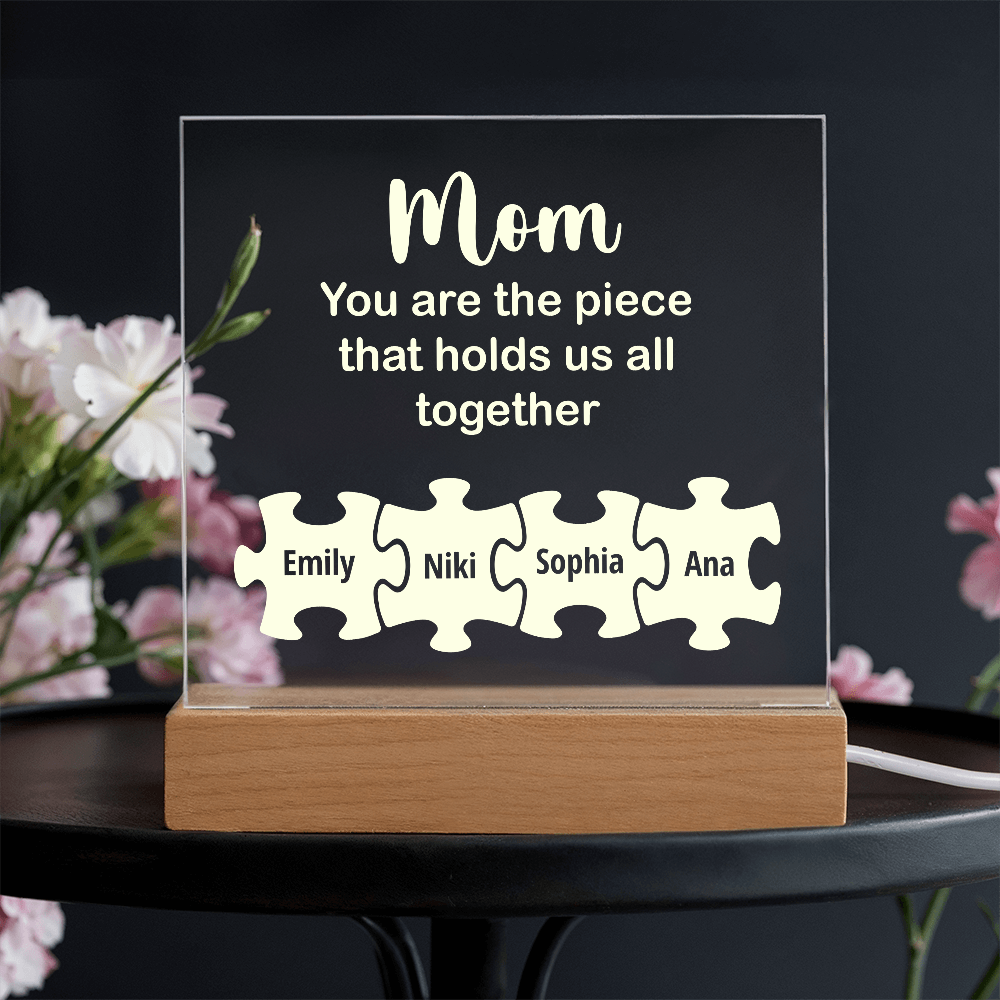 Customized To Mom - "Hold Us Together" Acrylic Plaque