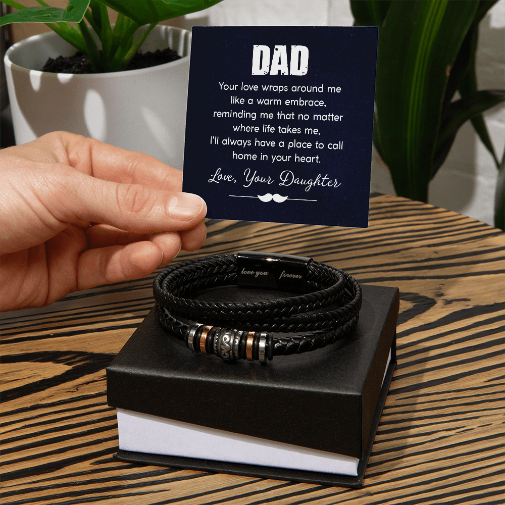 To Dad - "Your Love Wraps Around Me" Bracelet