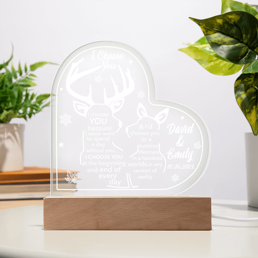 To Him - "I Choose You" Acrylic Plaque