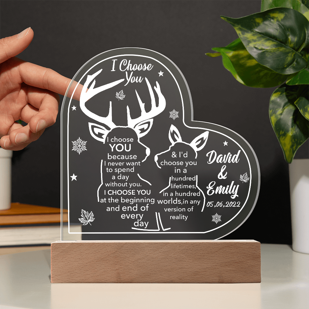 To Him - "I Choose You" Acrylic Plaque