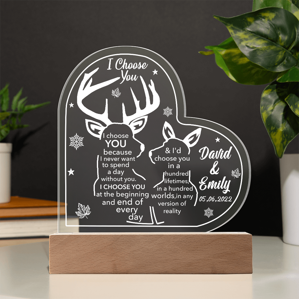 To Him - "I Choose You" Acrylic Plaque