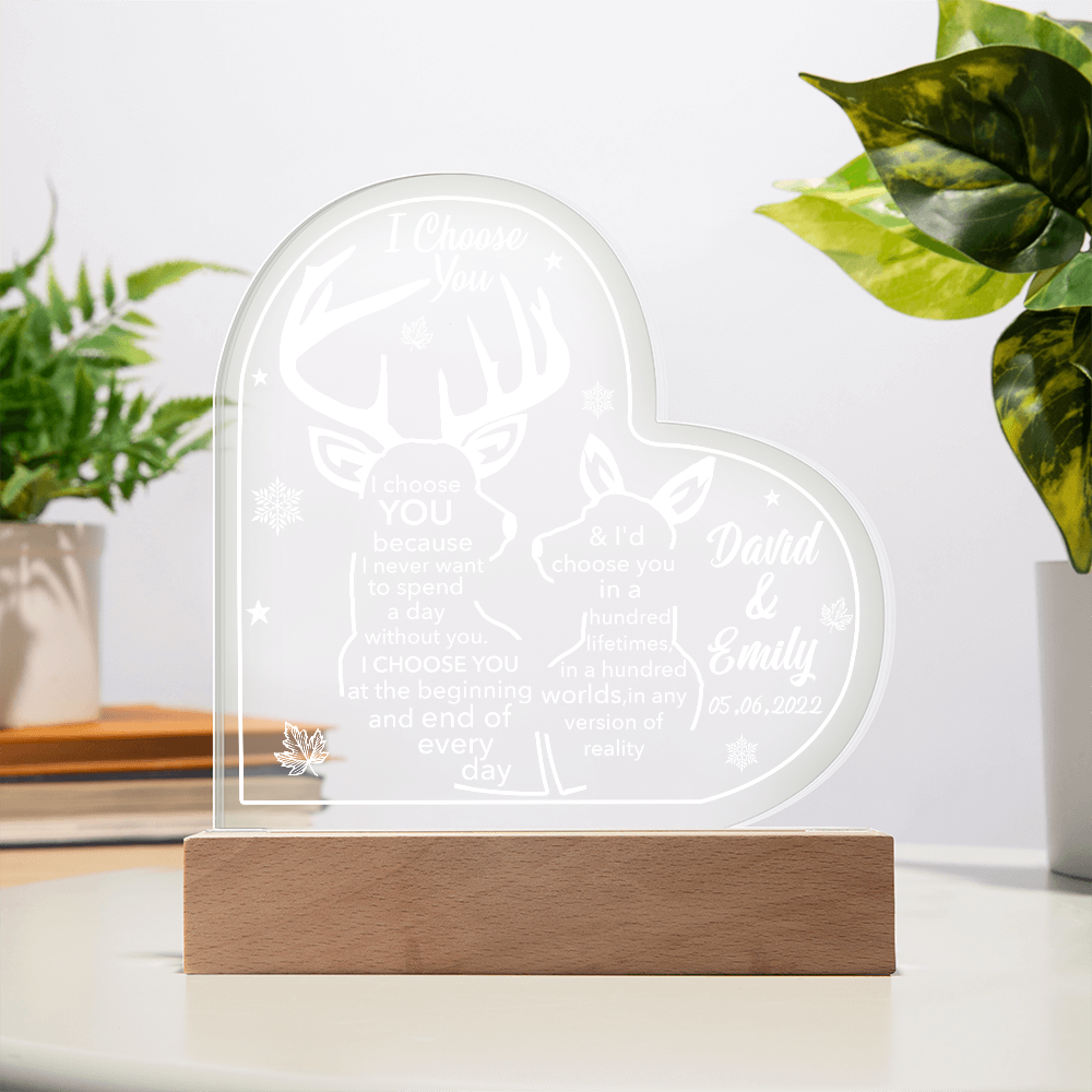 To Him - "I Choose You" Acrylic Plaque