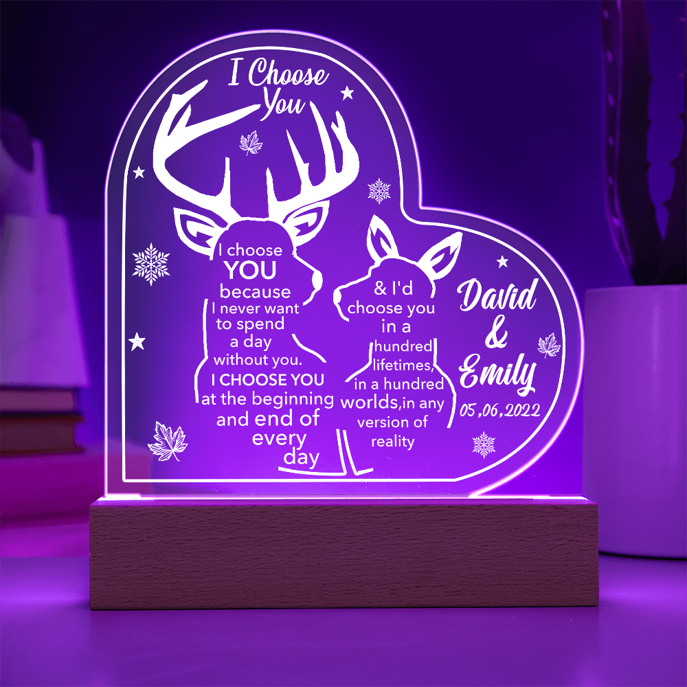 To Him - "I Choose You" Acrylic Plaque