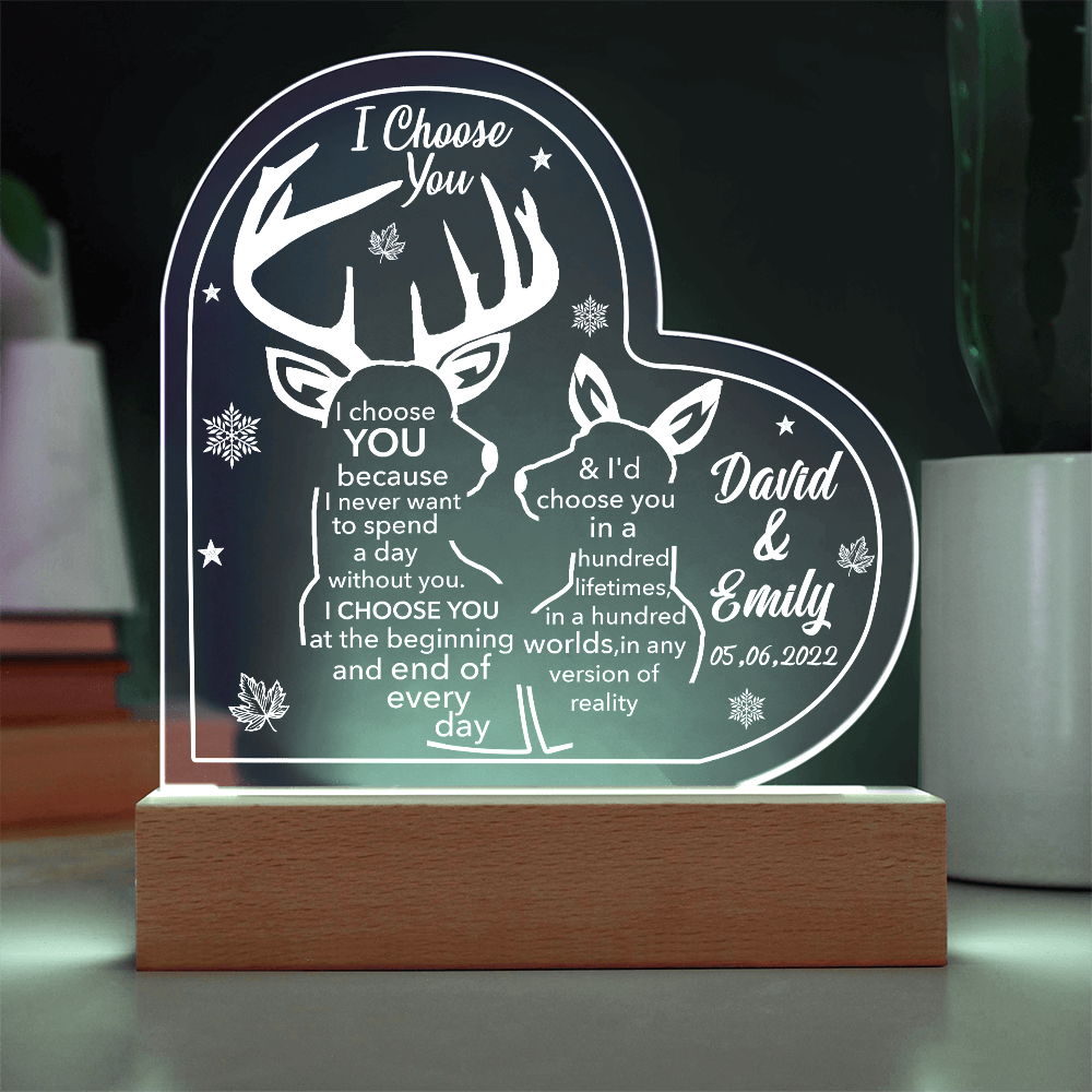 To Him - "I Choose You" Acrylic Plaque