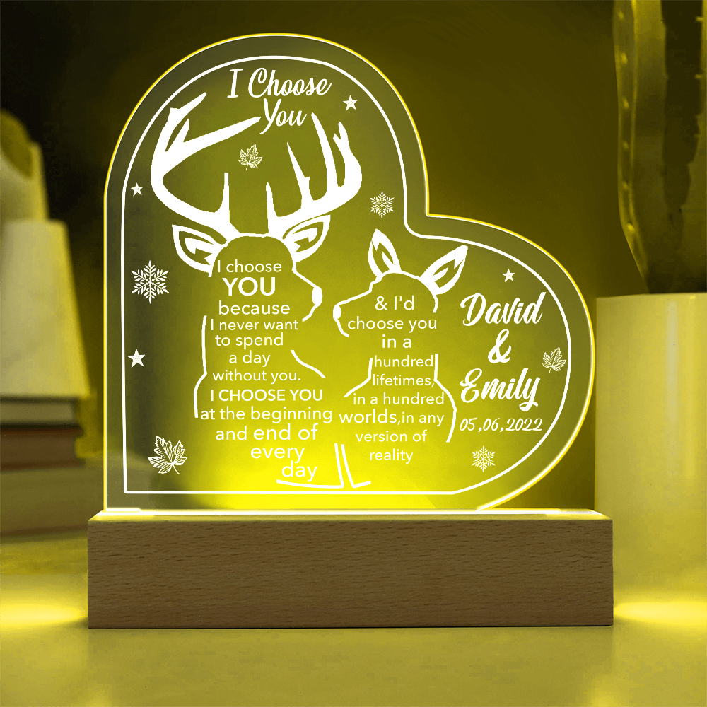 To Him - "I Choose You" Acrylic Plaque