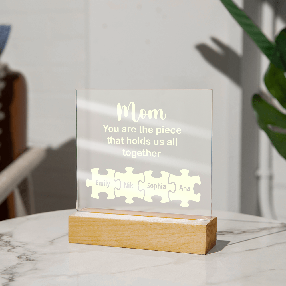Customized To Mom - "Hold Us Together" Acrylic Plaque
