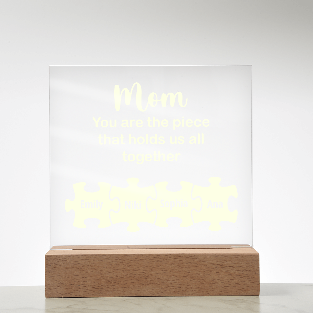 Customized To Mom - "Hold Us Together" Acrylic Plaque