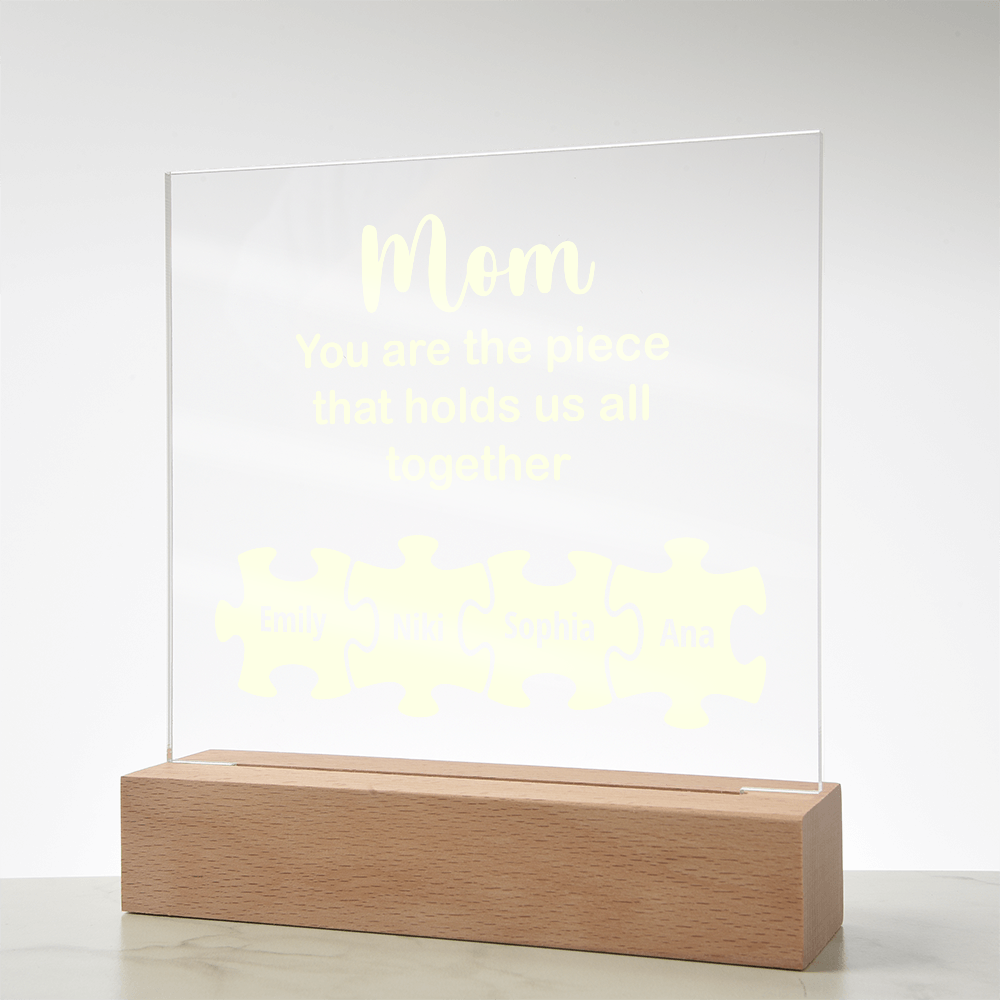Customized To Mom - "Hold Us Together" Acrylic Plaque