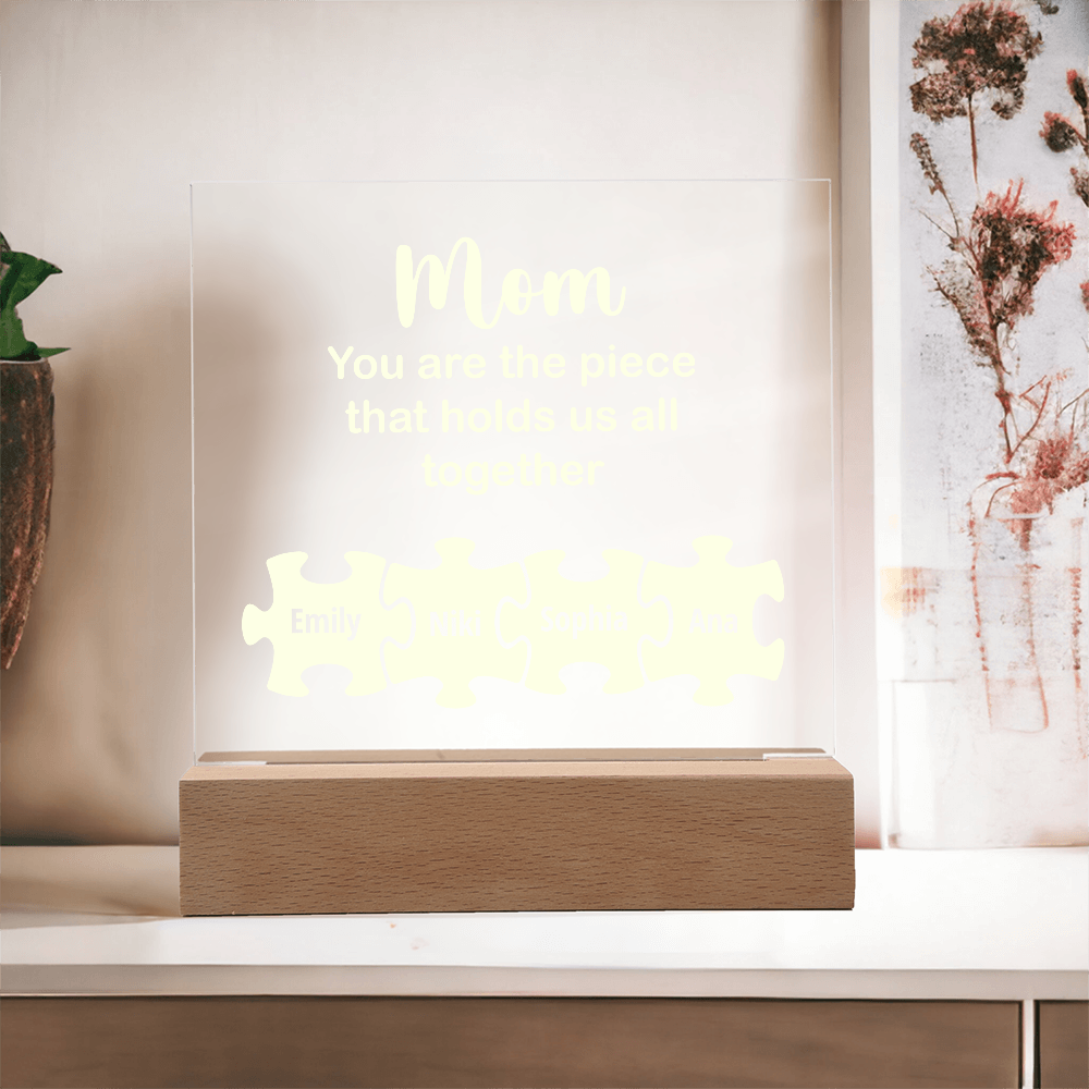 Customized To Mom - "Hold Us Together" Acrylic Plaque