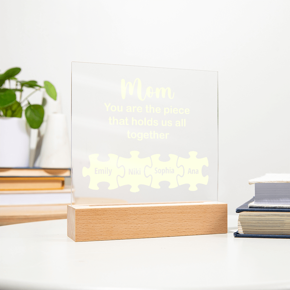 Customized To Mom - "Hold Us Together" Acrylic Plaque