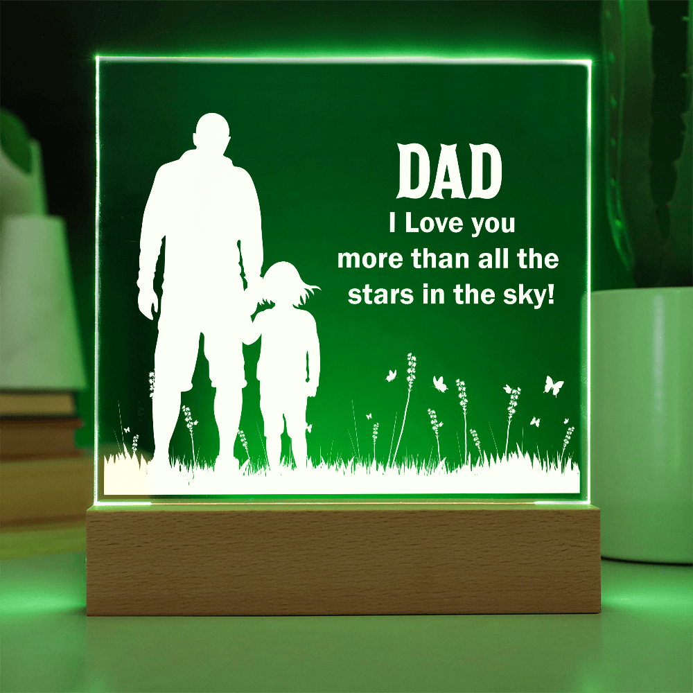 To Dad - "Stars In The Sky" Acrylic Plaque