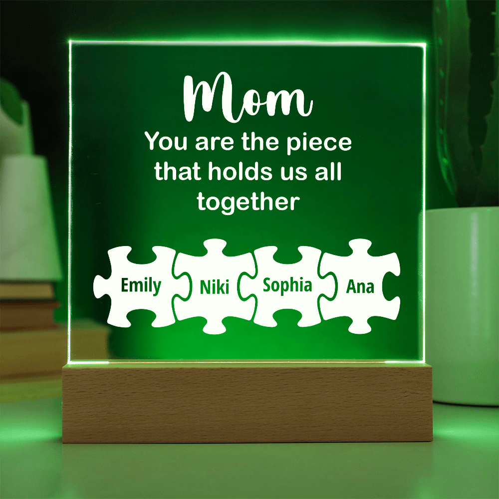 Customized To Mom - "Hold Us Together" Acrylic Plaque