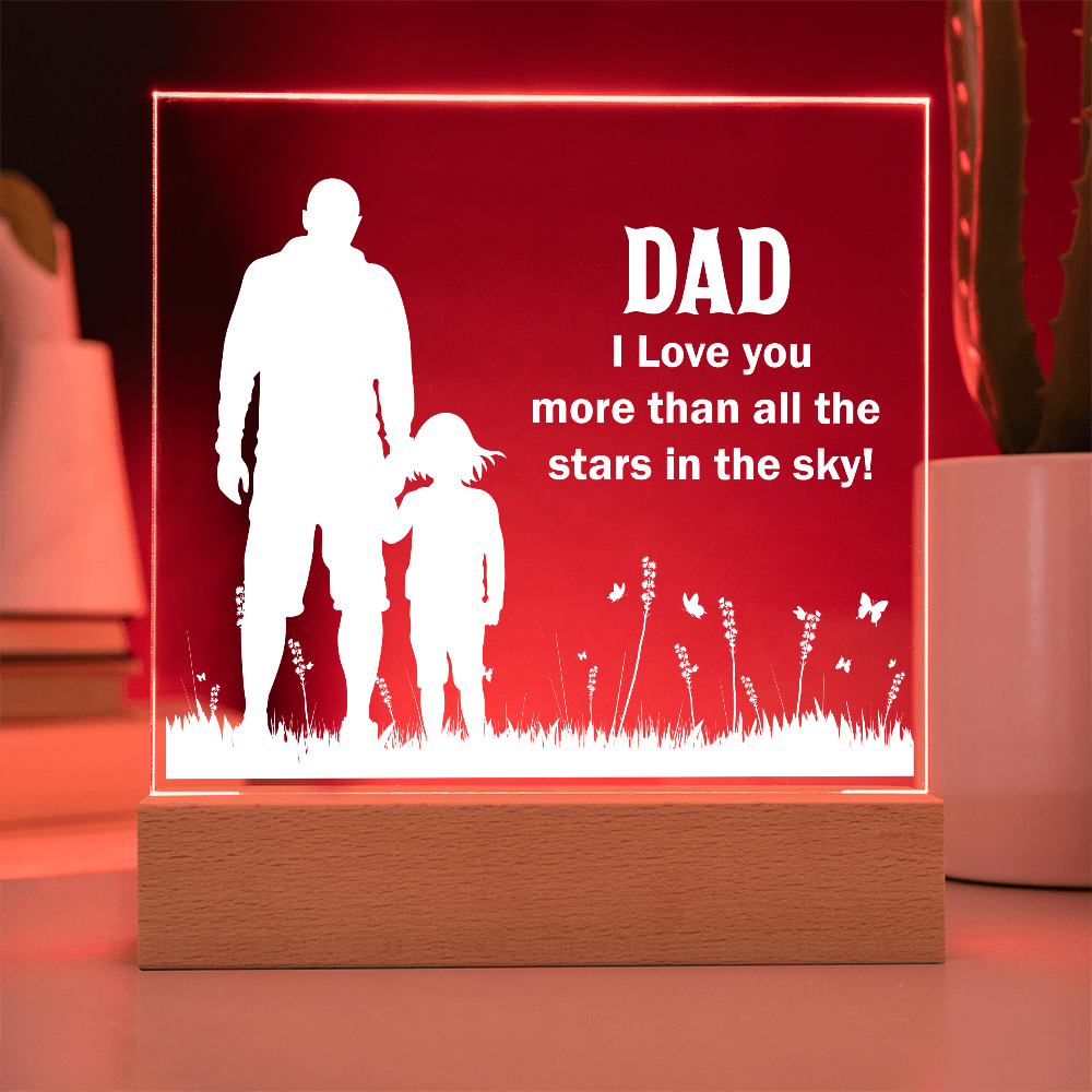 To Dad - "Stars In The Sky" Acrylic Plaque