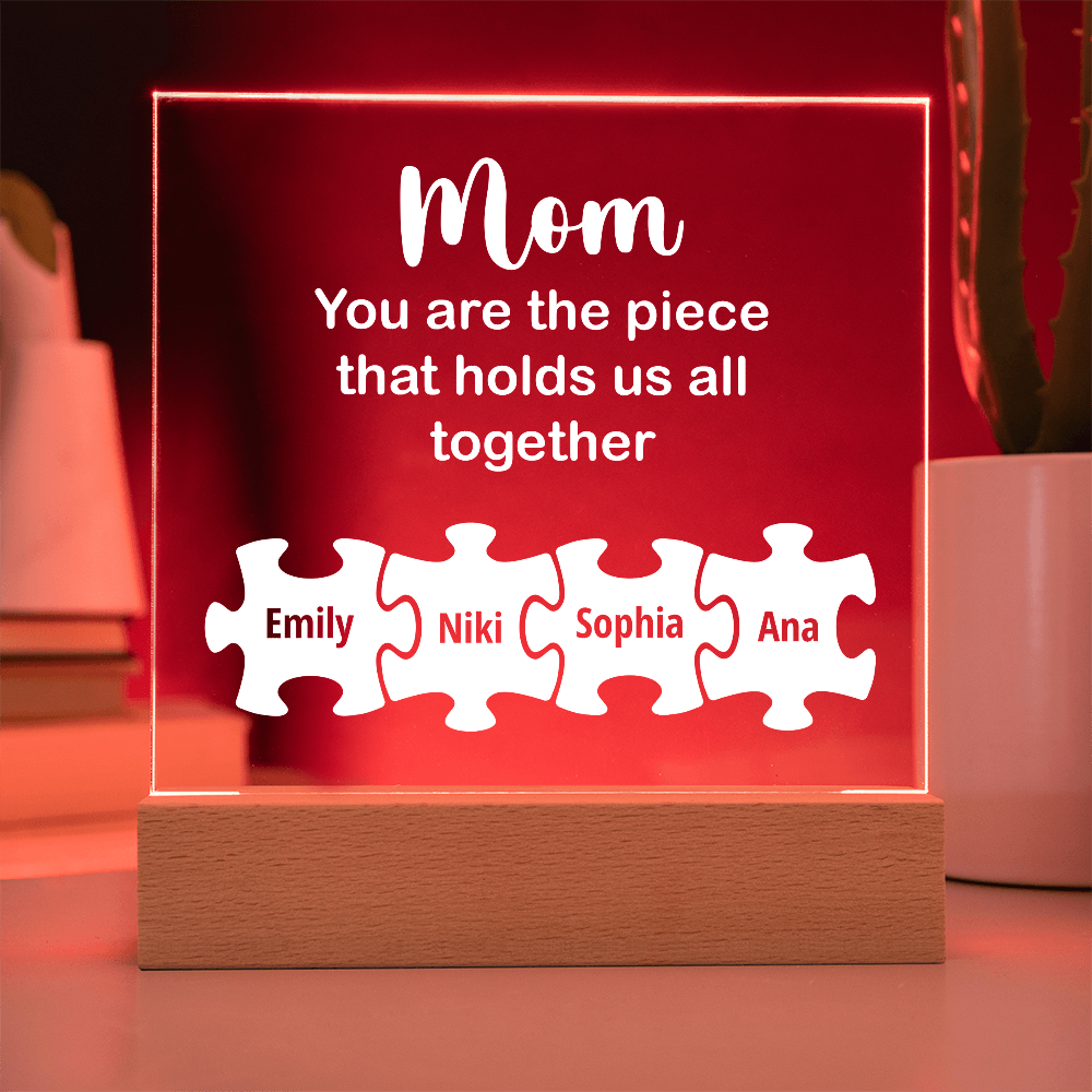 Customized To Mom - "Hold Us Together" Acrylic Plaque