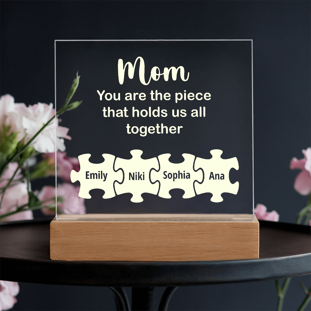 Customized To Mom - "Hold Us Together" Acrylic Plaque