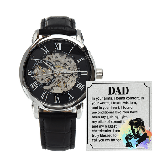 To Dad - "My Guiding Light" Openwork Watch