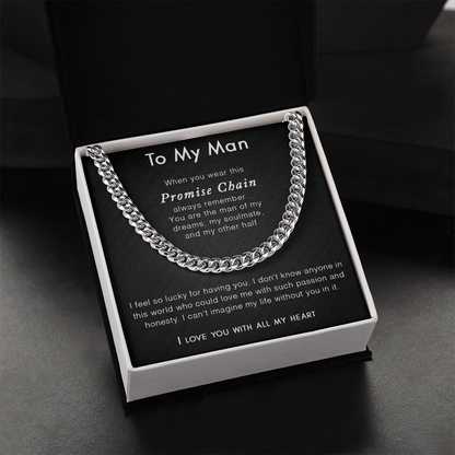 To Him - "So Lucky For Having You" Link Chain