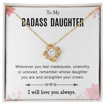To Daughter - "Straighten Your Crown" Necklace
