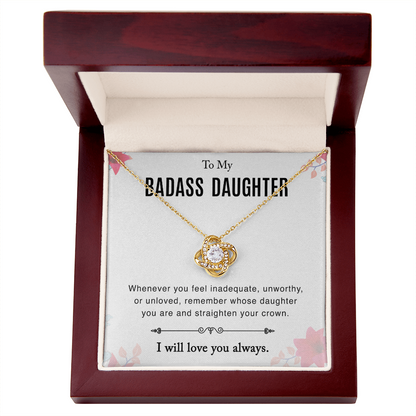 To Daughter - "Straighten Your Crown" Necklace