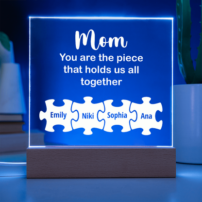 Customized To Mom - "Hold Us Together" Acrylic Plaque