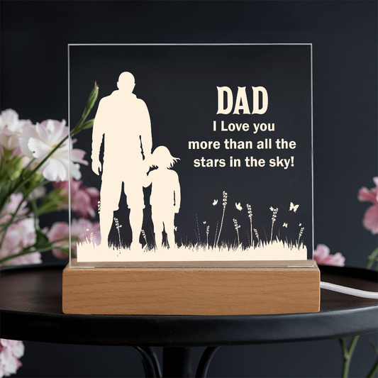 To Dad - "Stars In The Sky" Acrylic Plaque