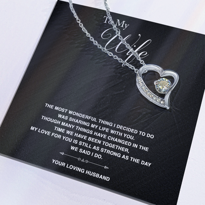 To Wife - "The Most Wonderful Thing" Necklace