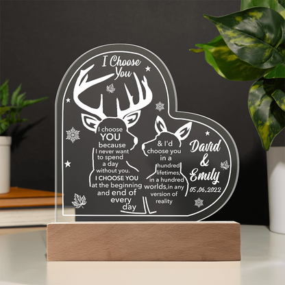To Him - "I Choose You" Acrylic Plaque