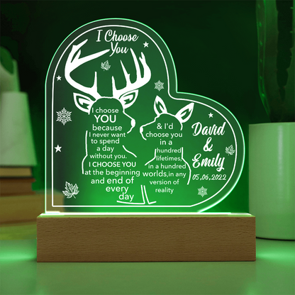 To Him - "I Choose You" Acrylic Plaque